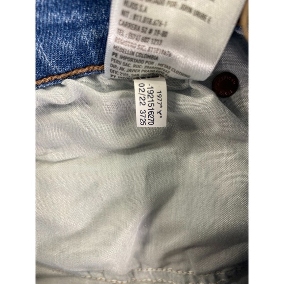 American Eagle Jeans Womens 8 Short Blue 90s Low Rise Straight Light Wash - Picture 8 of 10
